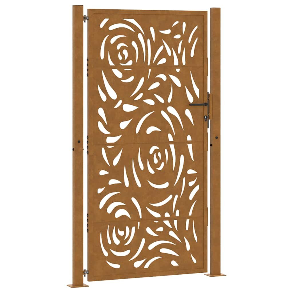 vidaXL Zahradní brána 100 x 200 cm odolná ocel s motivem plamene