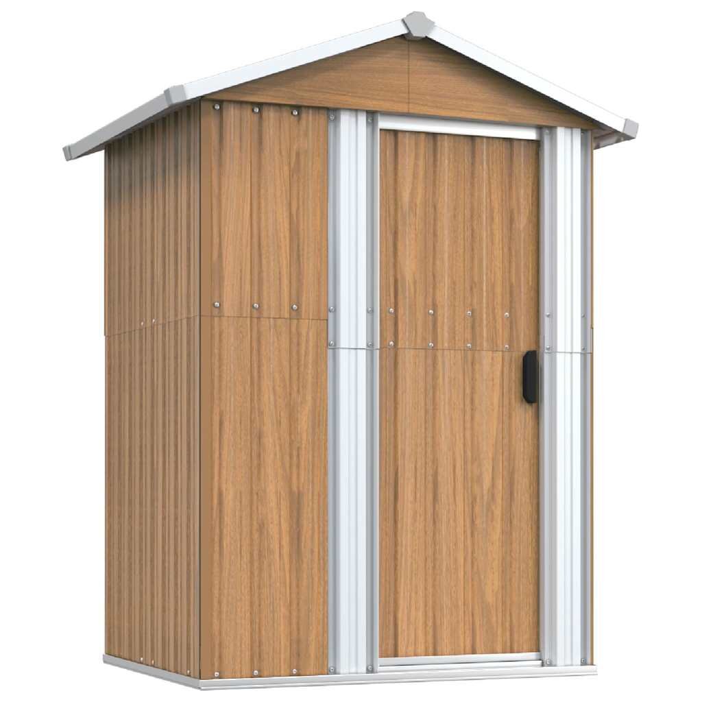 vidaXL Zahradní domek hnědý 126 x 975 x 177 cm pozinkovaná ocel