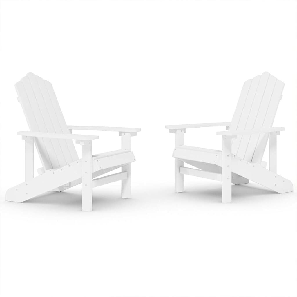 vidaXL Zahradní křesla Adirondack 2 ks HDPE bílá