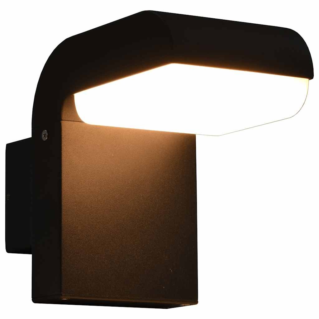 vidaXL Zahradní nástěnné LED svítidlo 9 W černé oválné