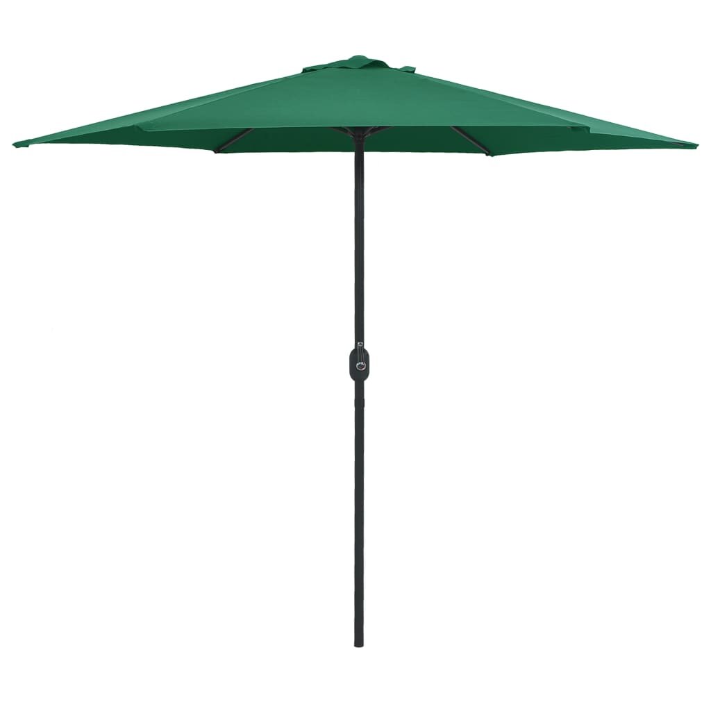 vidaXL Zahradní slunečník s hliníkovou tyčí 270 x 246 cm zelený