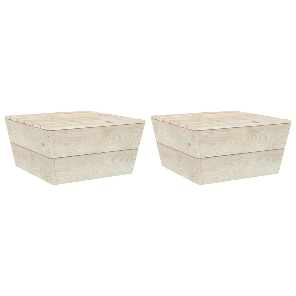 vidaXL Zahradní stoly 2 ks 60 x 60 x 30 cm impregnované smrkové dřevo