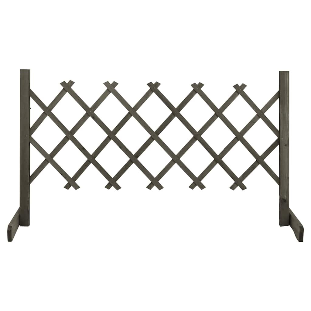 vidaXL Zahradní trelážový plot šedý 120 x 60 cm masivní jedle