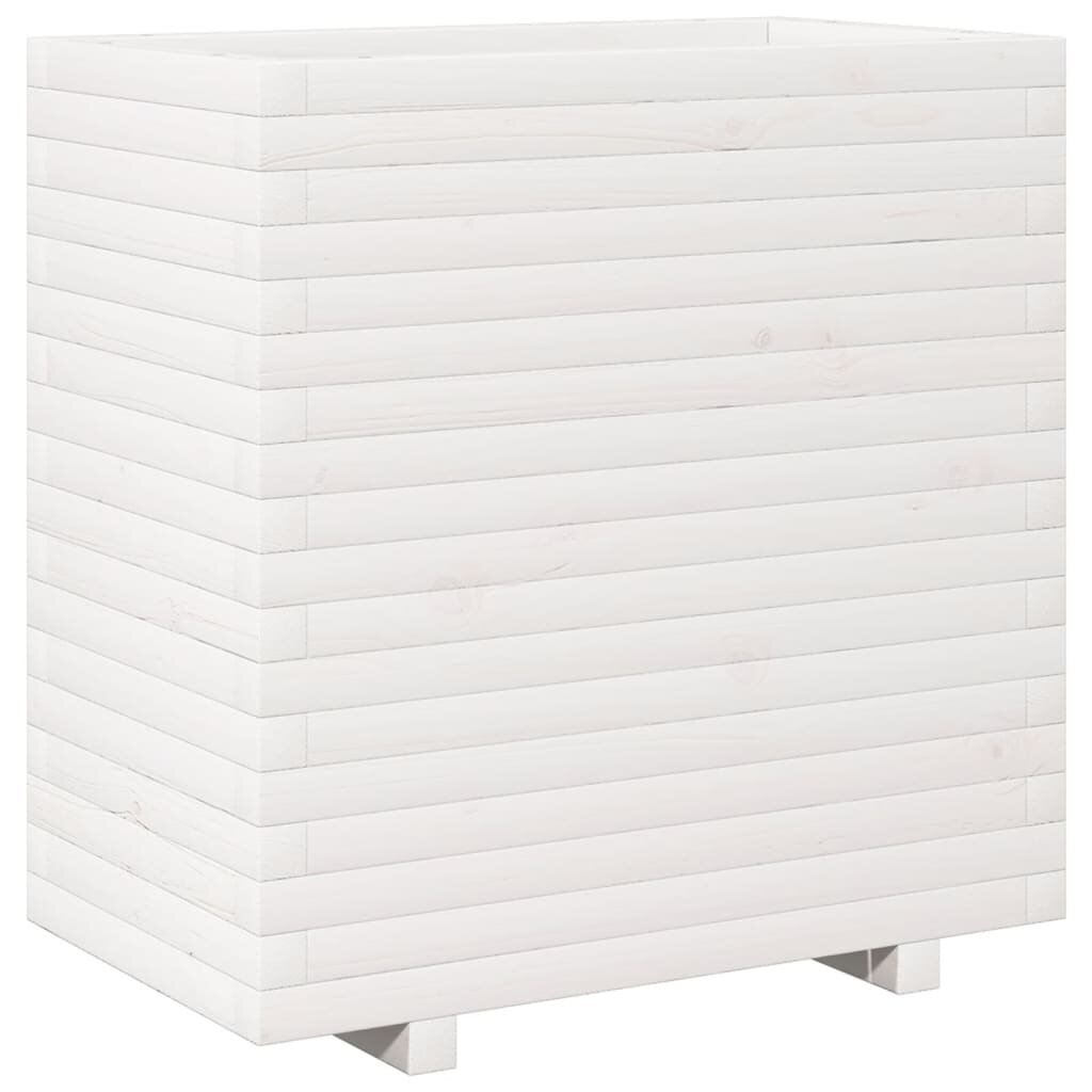 vidaXL Zahradní truhlík bílý 70 x 40 x 725 cm masivní borové dřevo