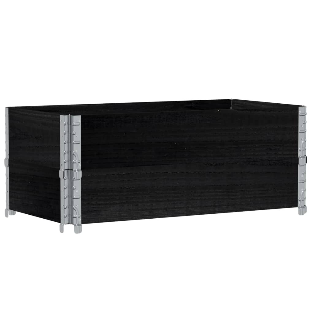 vidaXL Zahradní truhlík černý 100 x 50 cm masivní borové dřevo