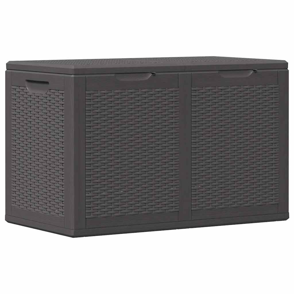 vidaXL Zahradní úložný box 180 l černý PP ratan