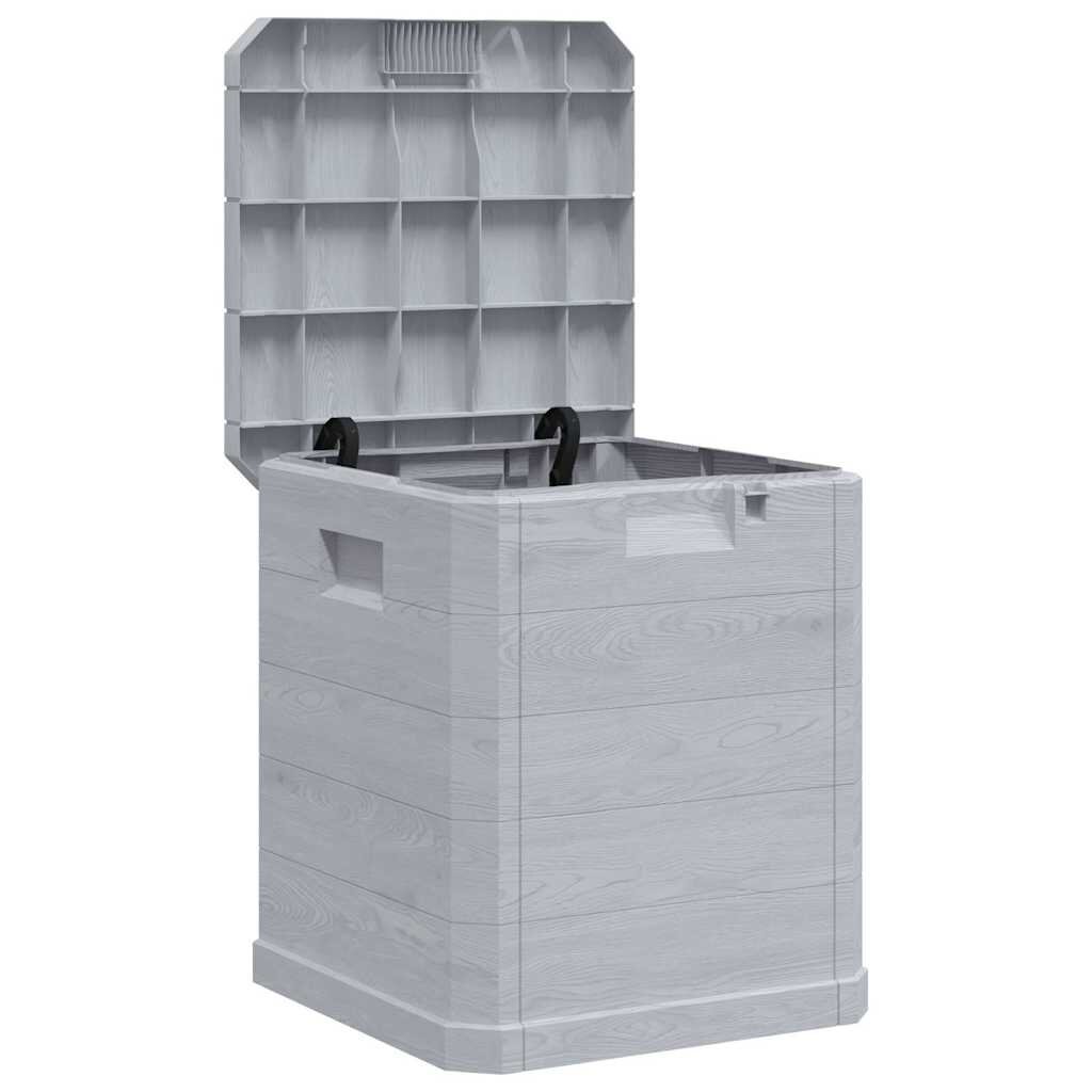 vidaXL Zahradní úložný box 90 l světle šedý
