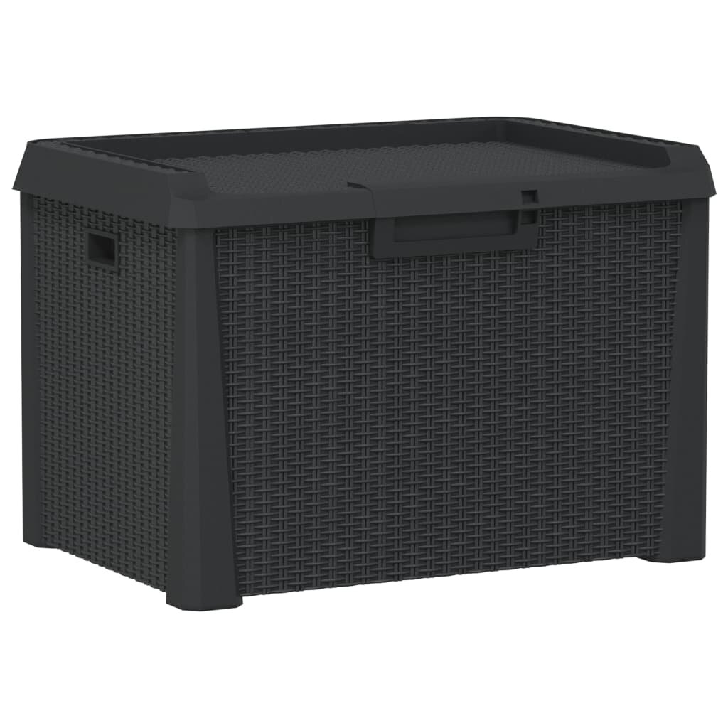 vidaXL Zahradní úložný box antracitový 125 l PP