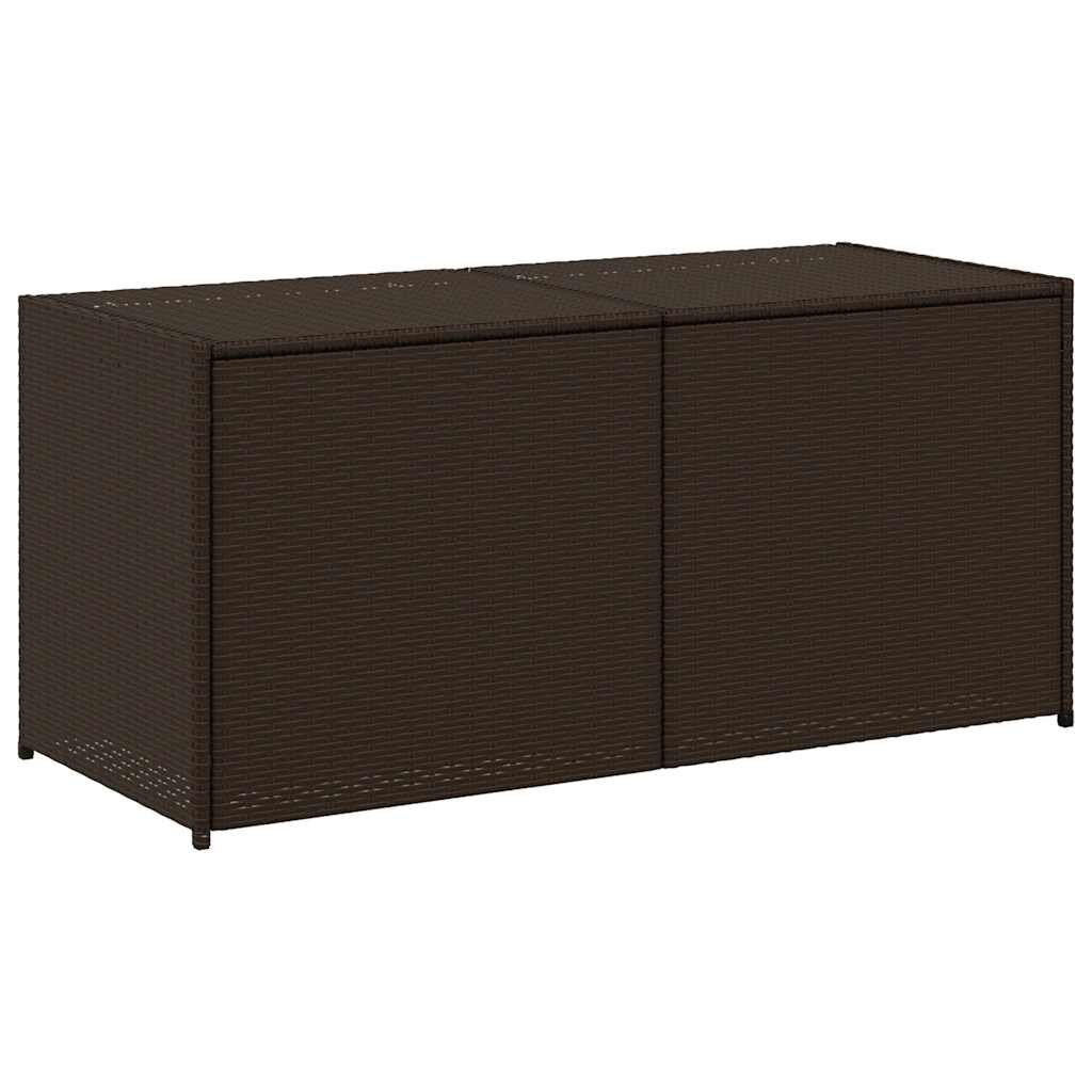 vidaXL Zahradní úložný box hnědý 283 l polyratan