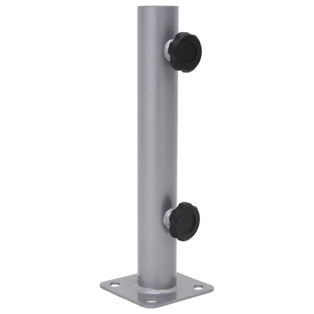 vidaXL Základna pro slunečník pro tyč Ø 32/34/38 mm stříbrná ocel