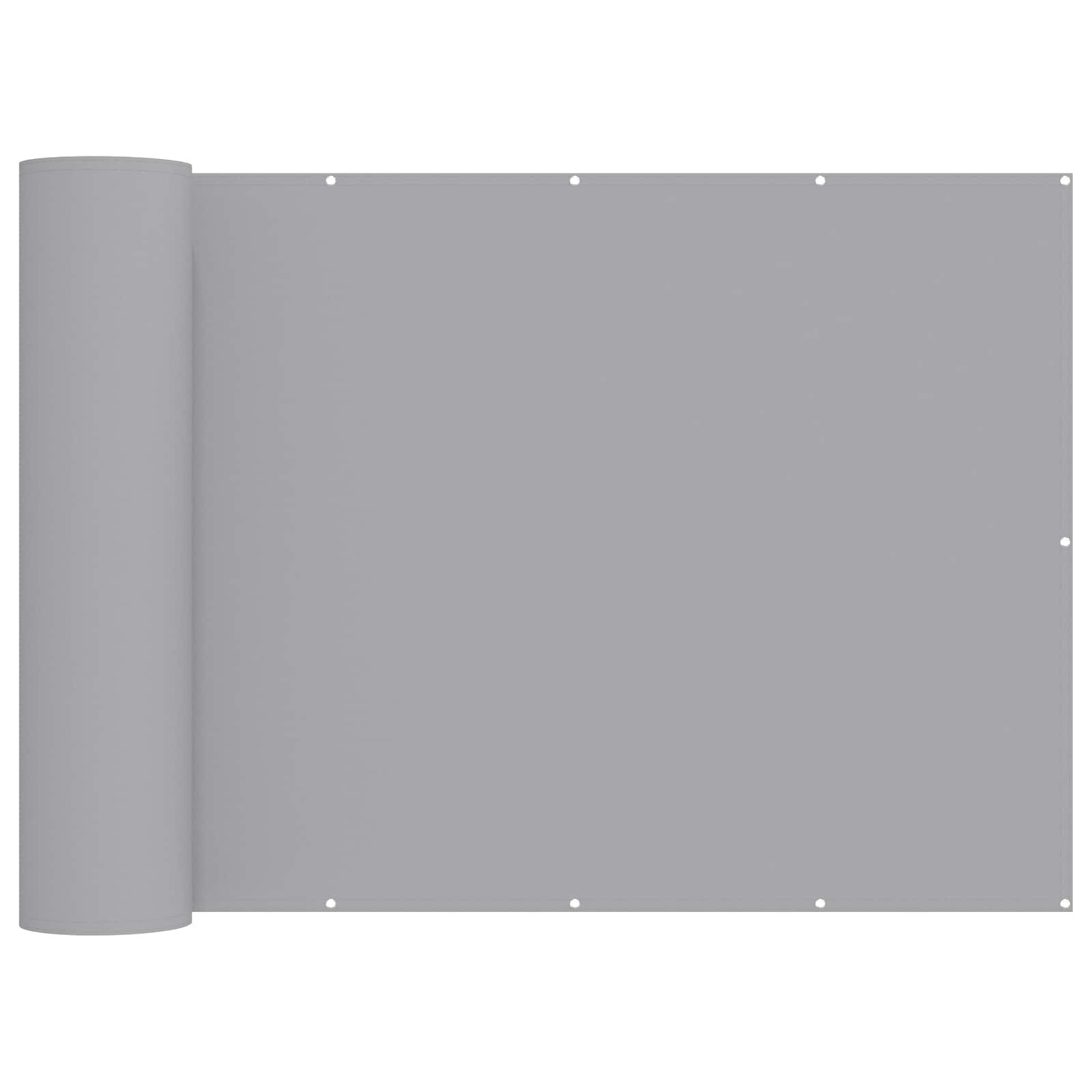 vidaXL Zástěna na balkon 150 x 800 cm Polyester Světle šedá