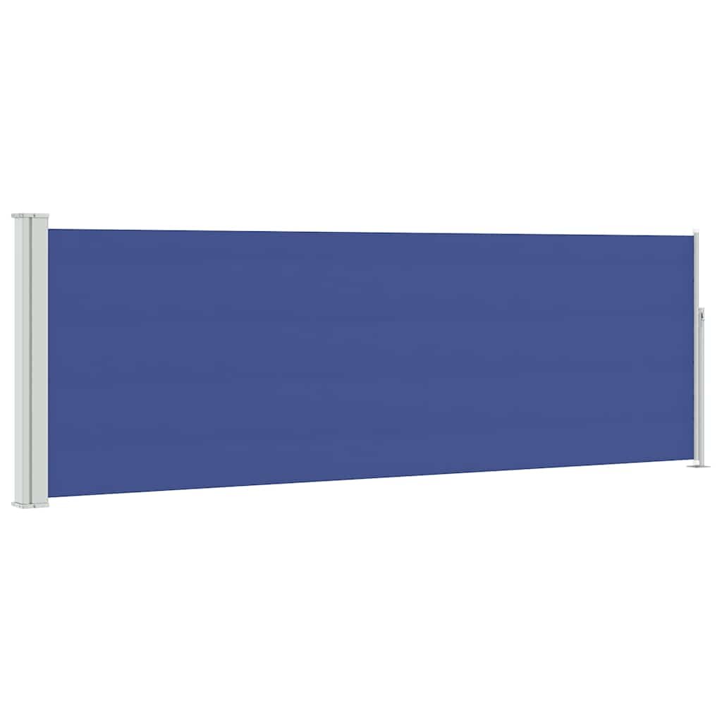 vidaXL Zatahovací boční markýza / zástěna na terasu 100 x 314 cm modrá