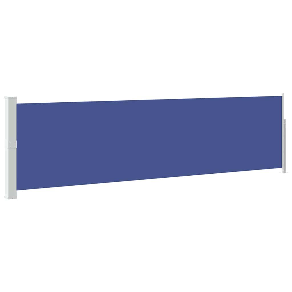 vidaXL Zatahovací boční markýza/zástěna na terasu 140 x 500 cm modrá