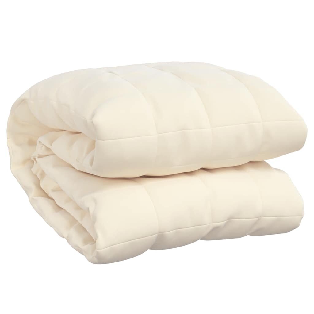 vidaXL Zátěžová deka světle krémová 200 x 225 cm 9 kg textil