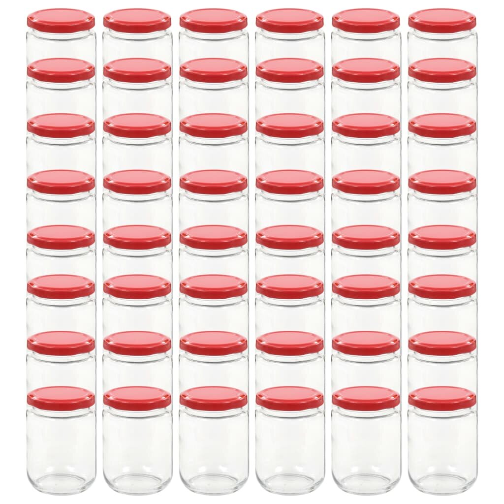 vidaXL Zavařovací sklenice s červenými víčky 48 ks 230 ml