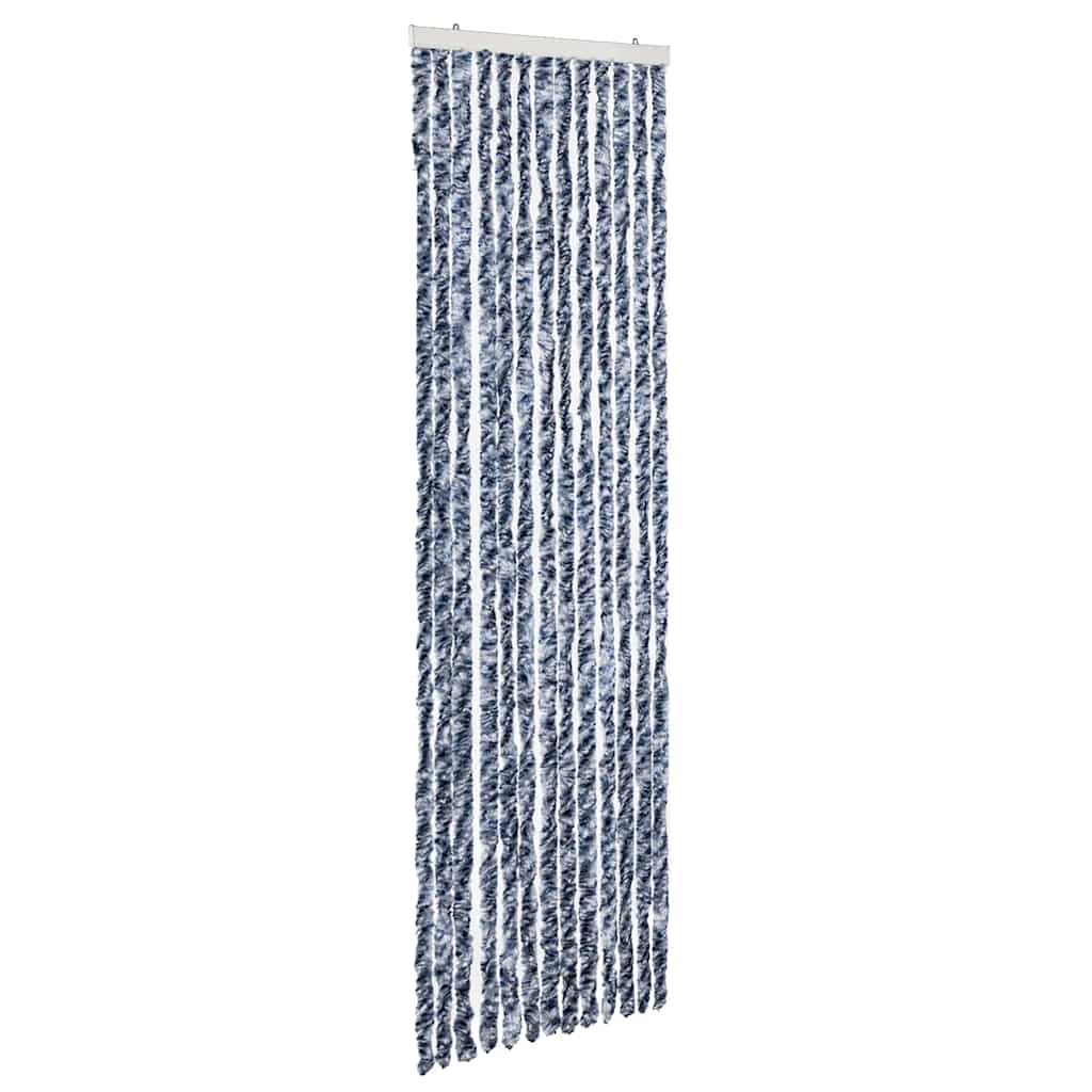 vidaXL Závěs proti hmyzu modrý bílý a stříbrný 56 x 185 cm Chenille