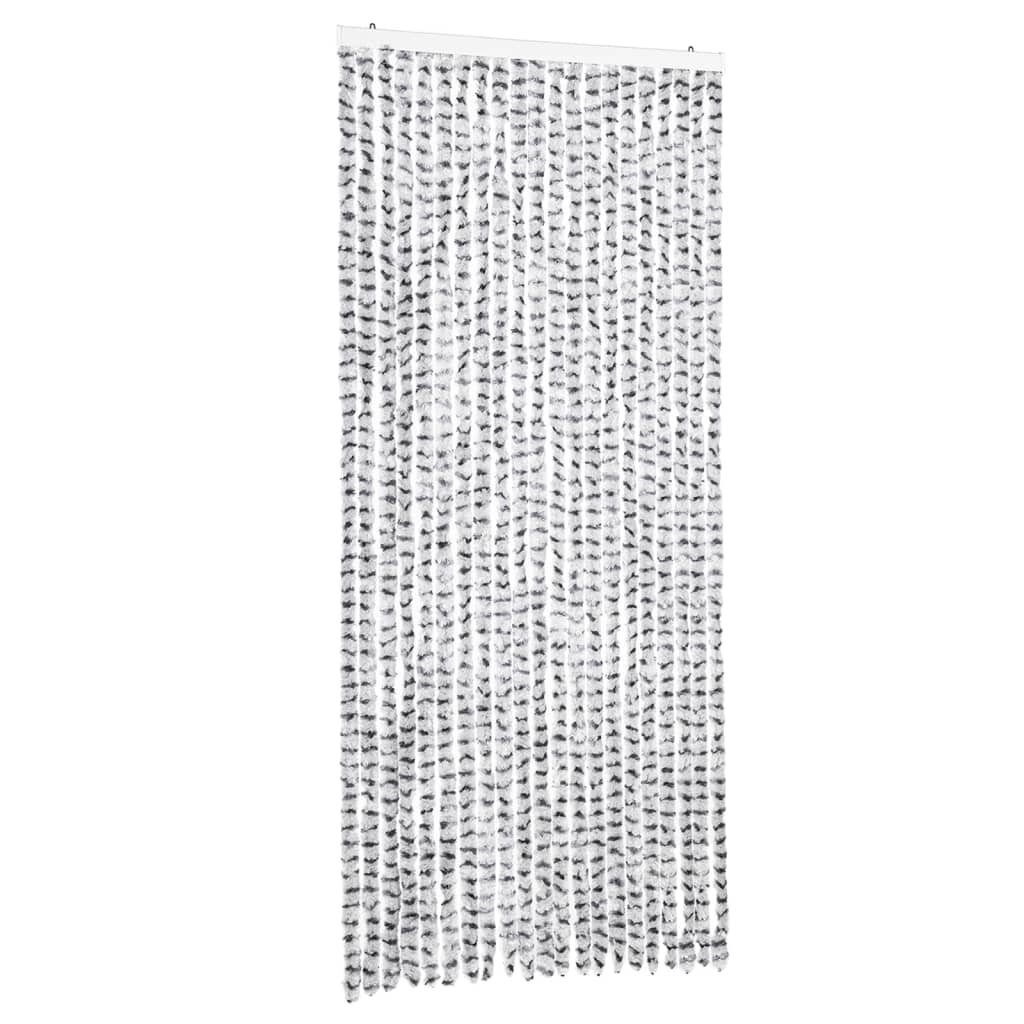 vidaXL Závěs proti hmyzu světle šedý a tmavě šedý 90 x 200 cm žinylka