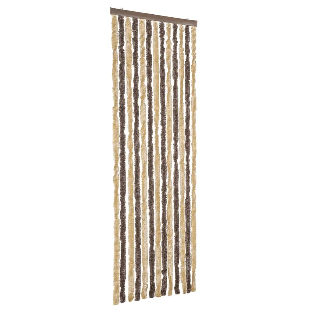 vidaXL Závěs proti hmyzu tmavě hnědý a béžový 56 x 200 cm žinylka