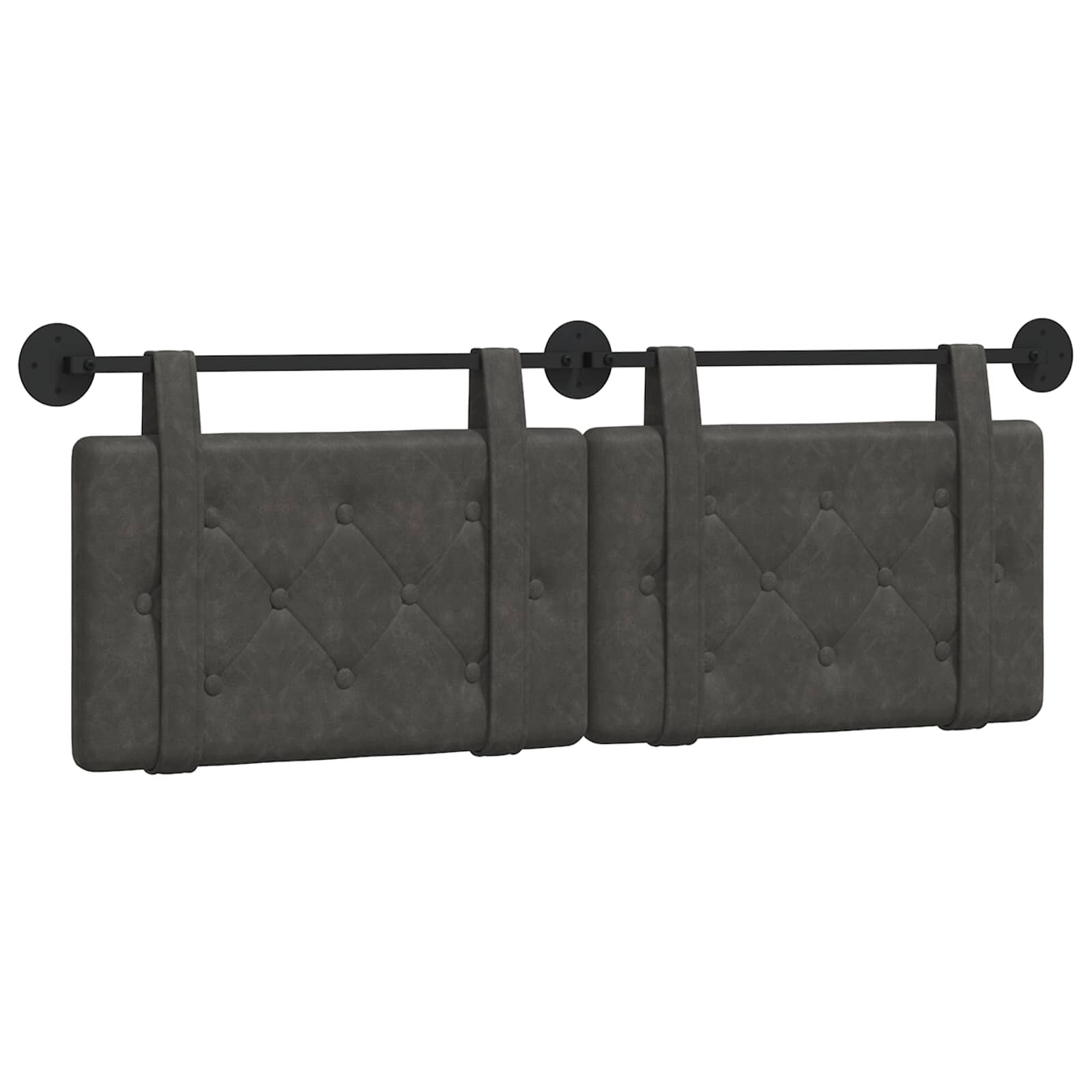 vidaXL Závěsné čelo postele Černý Antický PU