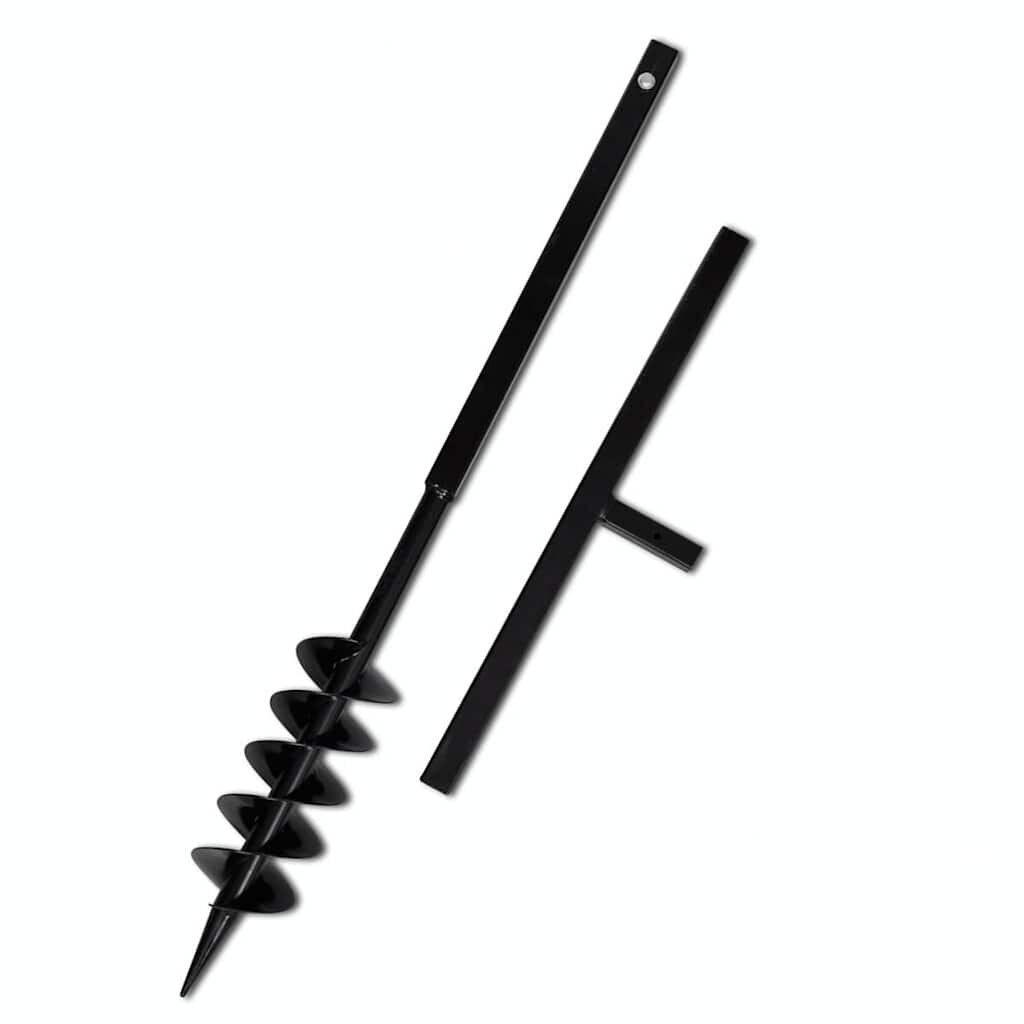 vidaXL Zemní vrták s rukojetí 100 mm s dvojitou spirálou